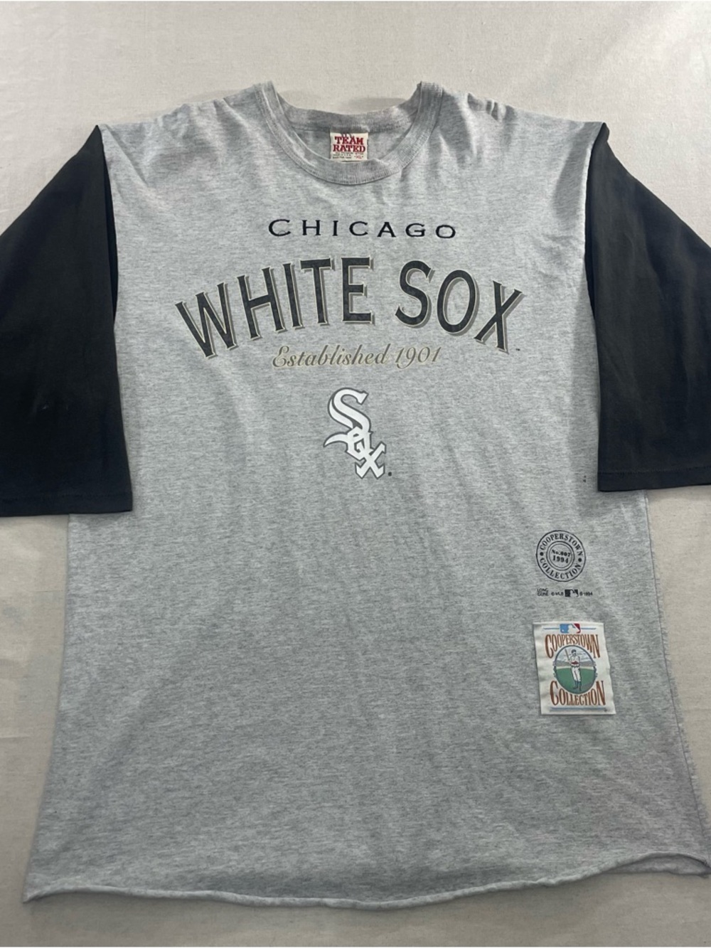 Vintage 90s Chicago White Sox Shirt Mens XL Gray Cooperstown Collection 1994 USA